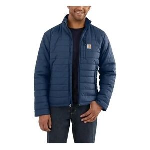 Carhartt Jacket Mens Medium‎ Dark Blue Rain Defender Relaxed Fit